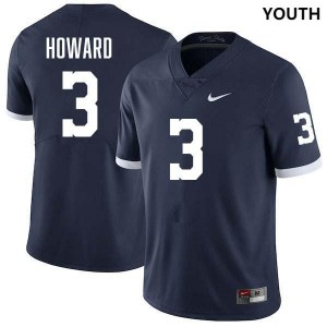 Koby Howard Lions #3 Stitched Youth College Football Jersey - Retro Navy