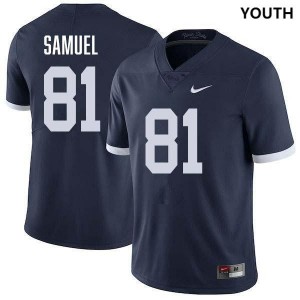Lyrick Samuel Lions Youth #81 College Football Stitched Jersey - Retro Navy