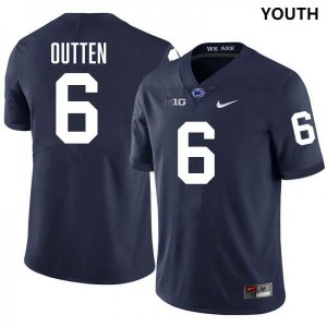 Matt Outten Lions Stitched Youth #6 College Football Jersey - Navy