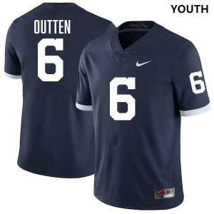 Matt Outten PSU #6 Stitched College Football Youth Jersey - Retro Navy