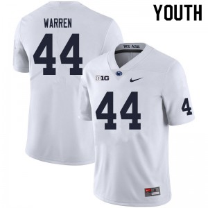 Tyler Warren Penn State #44 Youth NCAA College Football Jersey - White