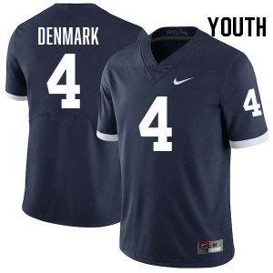 Tyseer Denmark PSU Nittany Lions #4 Youth College Football Stitched Jersey - Retro Navy