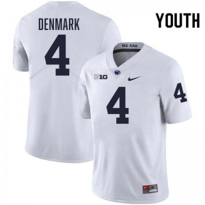 Tyseer Denmark Nittany Lions Stitched College Football Youth #4 Jersey - White