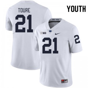 Vaboue Toure Penn State Game College Football Youth #21 Jersey - White