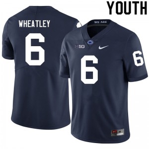 Zakee Wheatley Penn State College Football Replica #6 Youth Jersey - Navy