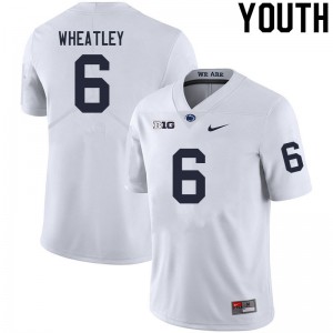 Zakee Wheatley PSU Lions College Football #6 Youth Limited Jersey - White