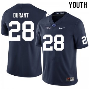 Zane Durant PSU Youth College Football Embroidery #28 Jersey - Navy