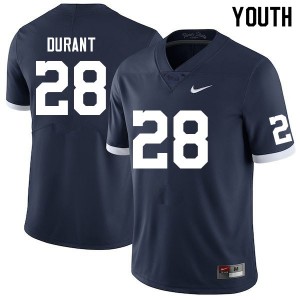 Zane Durant Penn State Nittany Lions Youth #28 Embroidery College Football Jersey - Retro