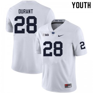 Zane Durant PSU #28 2024 College Football Youth Jersey - White