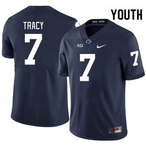 Zion Tracy Penn State Youth NCAA College Football #7 Jersey - Navy