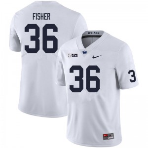 Zuriah Fisher PSU College Football Men #36 Official Jersey - White