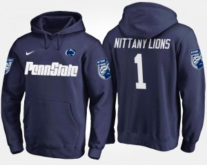 Lions #1 Name and Number Men No.1 Hoodie - Navy