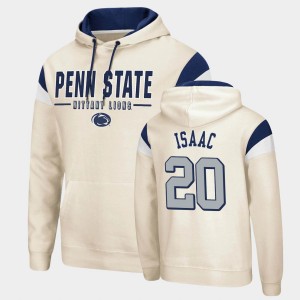 Adisa Isaac Penn State Lions Fortress Pullover #20 Men's Hoodie - Cream