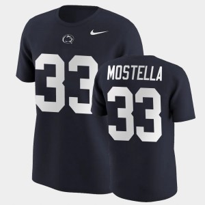 Bryce Mostella PSU Lions College Football #33 Name & Number Men's T-Shirt - Navy
