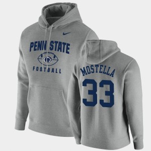 Bryce Mostella Penn State Nittany Lions Oopty Oop #33 Mens Football Pullover Hoodie - Gray