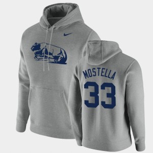 Bryce Mostella PSU Pullover Vintage School Logo Men #33 Hoodie - Heathered Gray