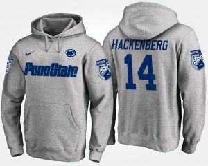 Christian Hackenberg Penn State Lions #14 Men Name and Number Hoodie - Gray