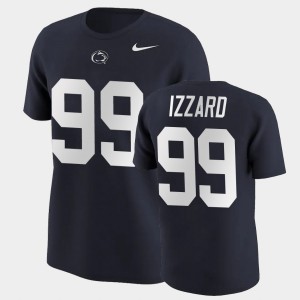 Coziah Izzard Penn State Men #99 Name & Number College Football T-Shirt - Navy
