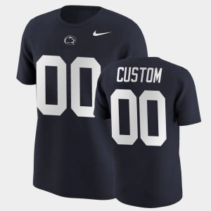 Custom Nittany Lions College Football Name & Number #00 Men T-Shirt - Navy