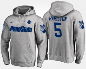 DaeSean Hamilton PSU Men #5 Name and Number Hoodie - Gray