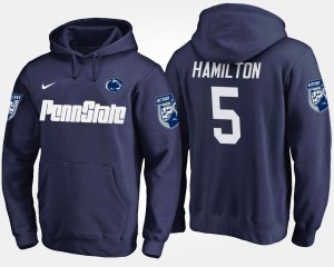 DaeSean Hamilton PSU Mens #5 Name and Number Hoodie - Navy