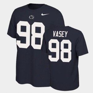 Dan Vasey Penn State Nittany Lions Name and Number Name & Number Retro Men #98 T-Shirt - Navy