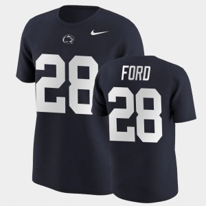 Devyn Ford Penn State College Football #28 Name & Number Mens T-Shirt - Navy