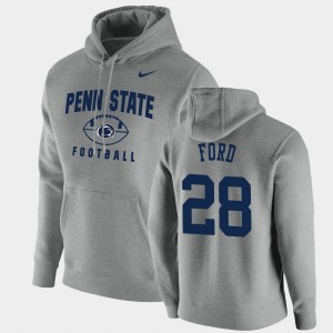 Devyn Ford PSU Nittany Lions Oopty Oop Men #28 Football Pullover Hoodie - Gray