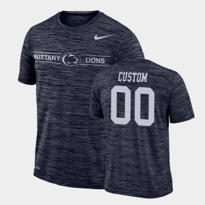 Custom Penn State Sideline Legend Performance #00 GFX Velocity Mens T-Shirt - Navy