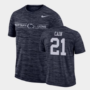 Noah Cain Penn State #21 GFX Velocity Mens Sideline Legend Performance T-Shirt - Navy