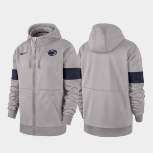 PSU Lions Men's 2019 Sideline Therma-FIT Performance Full-Zip Hoodie - Gray