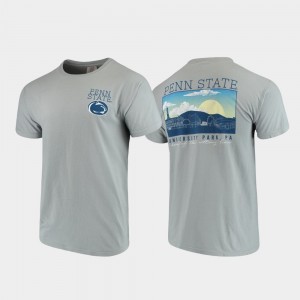 Nittany Lions Campus Scenery Comfort Colors Men T-Shirt - Gray