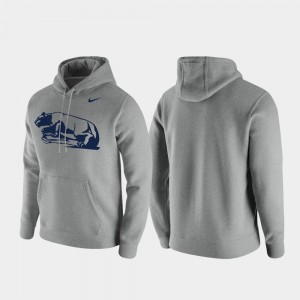 Penn State Vintage Logo Men's Club Fleece Hoodie - Heathered Gray