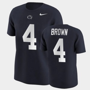 Journey Brown Penn State Men College Football Name & Number #4 T-Shirt - Navy