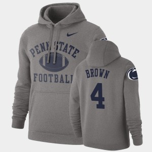 Journey Brown Penn State Pullover Men's #4 Retro Football Hoodie - Heathered Gray
