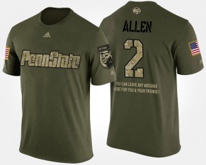 Marcus Allen PSU Men's Short Sleeve With Message #2 Military T-Shirt - Camo