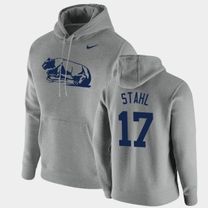 Mason Stahl PSU Lions #17 Vintage School Logo Men's Pullover Hoodie - Heathered Gray