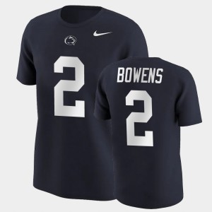 Micah Bowens Penn State College Football Men Name & Number #2 T-Shirt - Navy