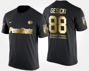 Mike Gesicki Lions Mens Short Sleeve With Message #88 Gold Limited T-Shirt - Black