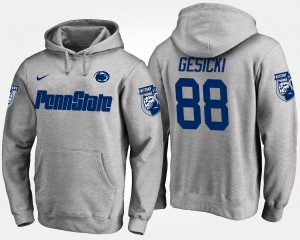 Mike Gesicki PSU Nittany Lions Mens #88 Name and Number Hoodie - Gray