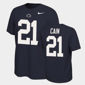Noah Cain Penn State Lions Name & Number Retro Men #21 Name and Number T-Shirt - Navy