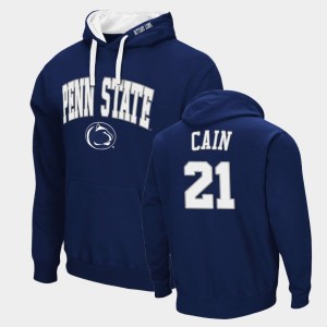 Noah Cain PSU Arch & Logo 2.0 #21 Pullover Men's Hoodie - Navy