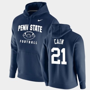 Noah Cain Penn State Mens #21 Football Pullover Oopty Oop Hoodie - Navy
