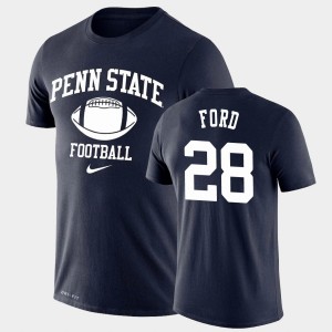 Devyn Ford Lions Men Retro Football #28 Lockup Legend Performance T-Shirt - Navy