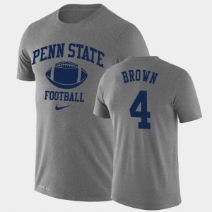 Journey Brown Lions Lockup Legend Performance #4 Retro Football Men's T-Shirt - Heathered Gray
