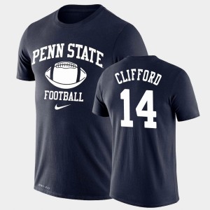 Sean Clifford Penn State Lockup Legend Performance Retro Football #14 Mens T-Shirt - Navy