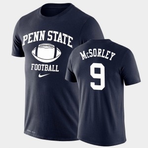 Trace McSorley PSU Nittany Lions Retro Football Mens Lockup Legend Performance #9 T-Shirt - Navy