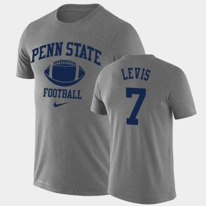 Will Levis Penn State Mens #7 Retro Football Lockup Legend Performance T-Shirt - Heathered Gray
