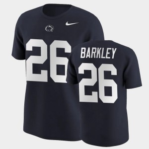 Saquon Barkley Lions College Football #26 Name & Number Men T-Shirt - Navy