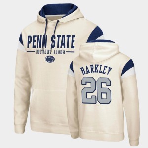 Saquon Barkley PSU #26 Pullover Mens Fortress Hoodie - Cream